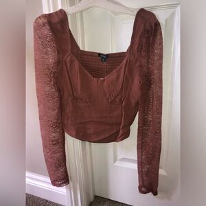 3/$20 Wild Fable Elegant Lace Long Sleeve Top